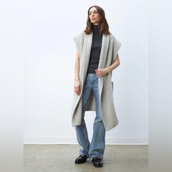 Line the Label Emilia Knit Vest Ash Grey - Picture 1 of 8